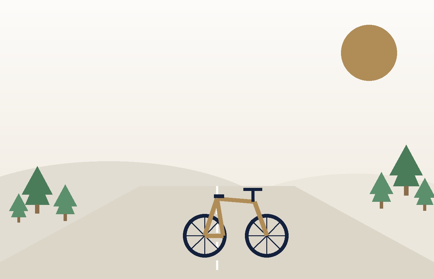 Cykel-Guiden – illustration av en cykel i naturen